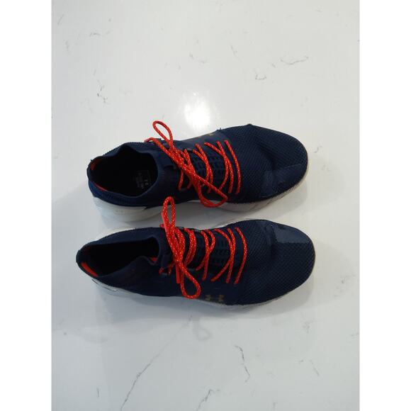 Under Armor project Rock 2 training athletic shoes size 7.5 women. Navy red wht - Picture 5 of 9